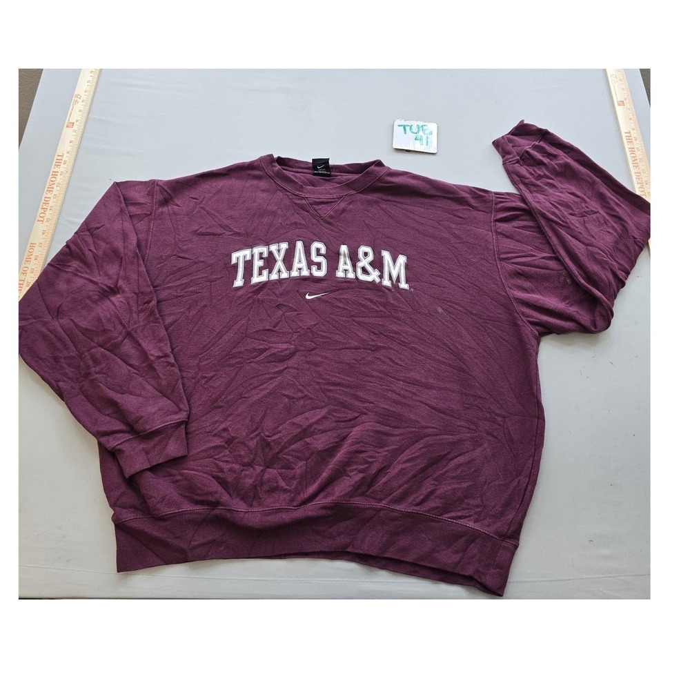 Nike Team Texas A&M Aggies Sweatshirt Mens XL Maroon Vintage Crewneck Pullover